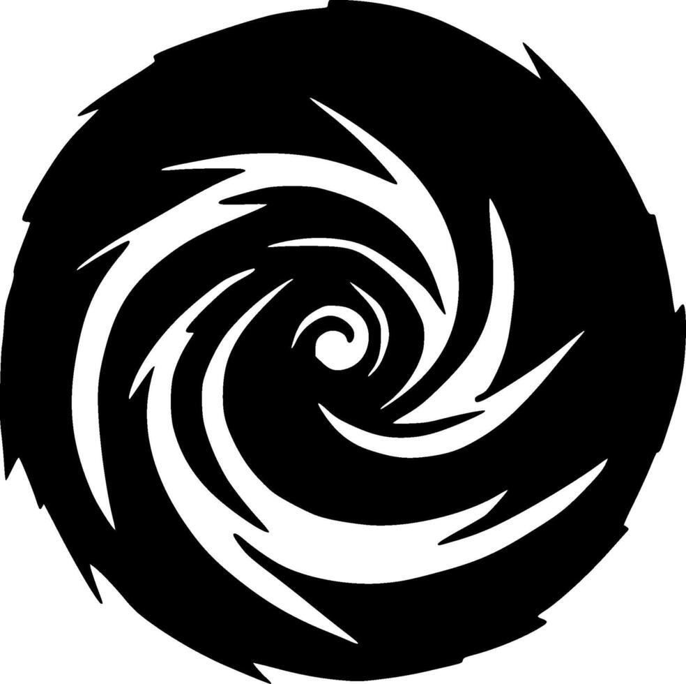 Tornado, Minimalist and Simple Silhouette - illustration vector
