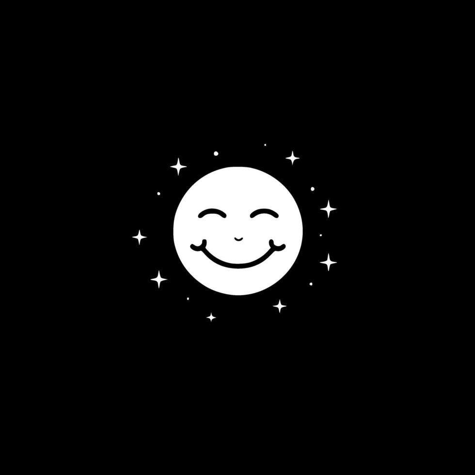 Moon, Minimalist and Simple Silhouette - illustration vector