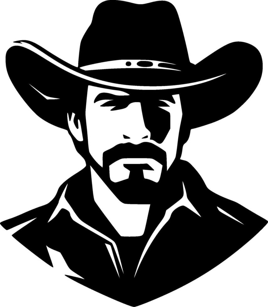 Western, Minimalist and Simple Silhouette - illustration vector