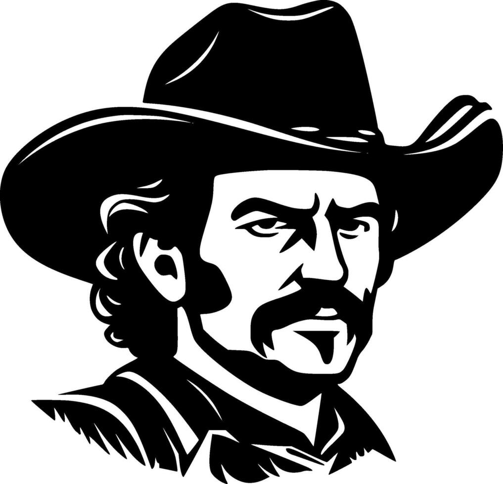 Western, Minimalist and Simple Silhouette - illustration vector