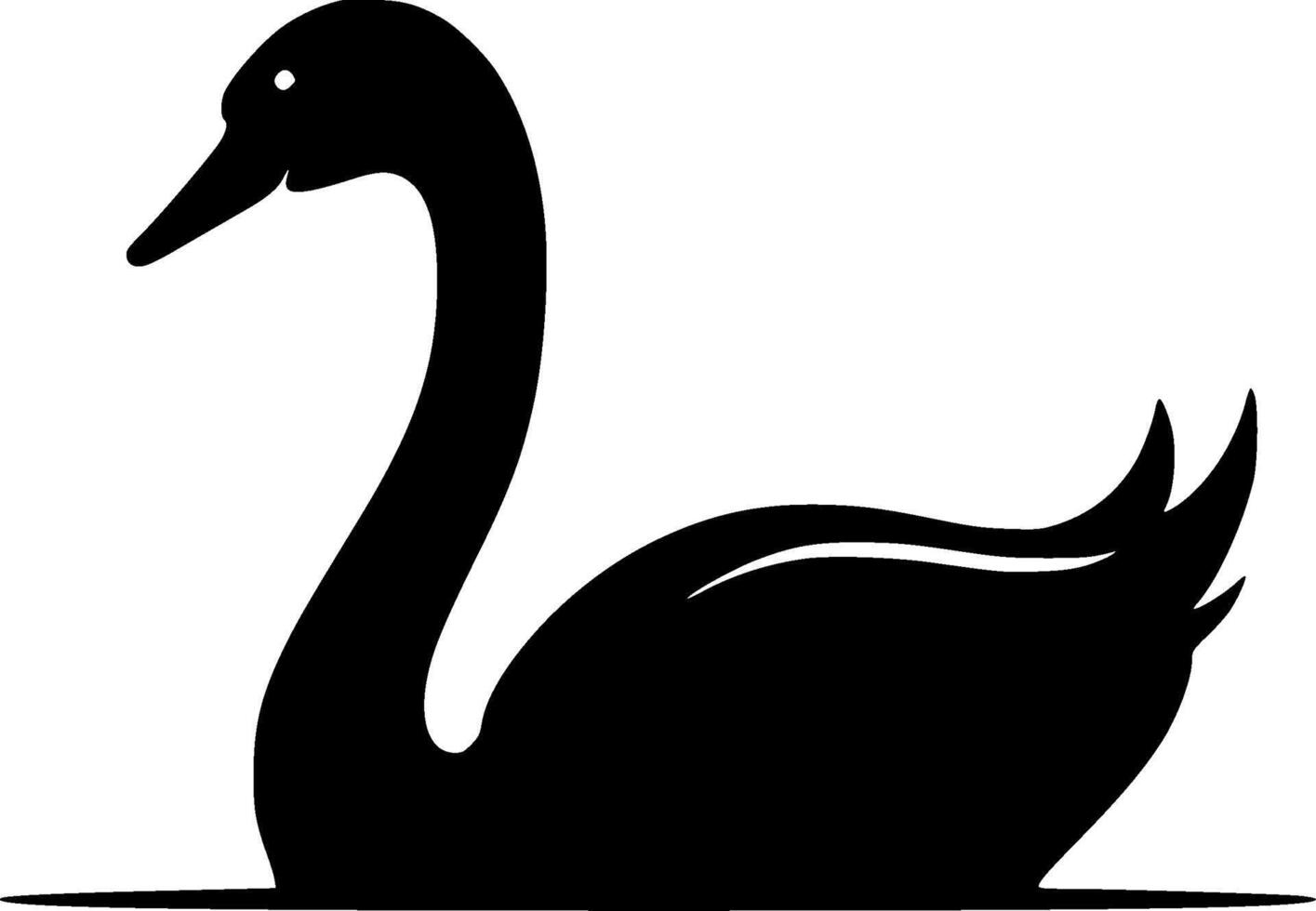 Swan - Minimalist and Flat Logo - illustration vector