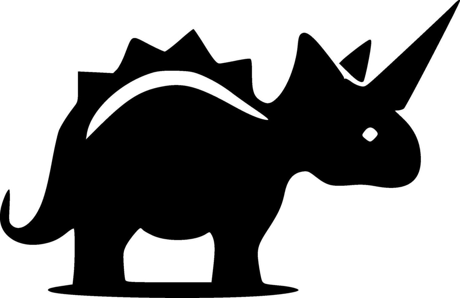Triceratops, Minimalist and Simple Silhouette - illustration vector