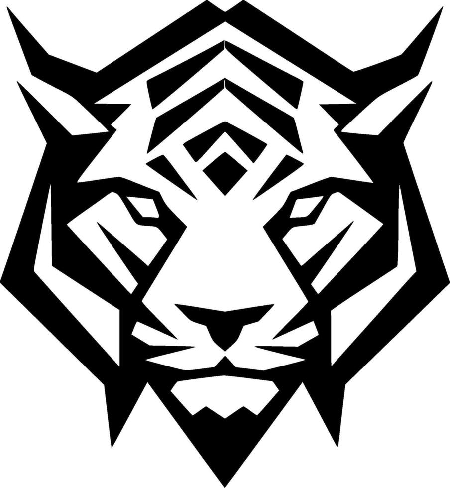 Tiger, Black and White illustration vector