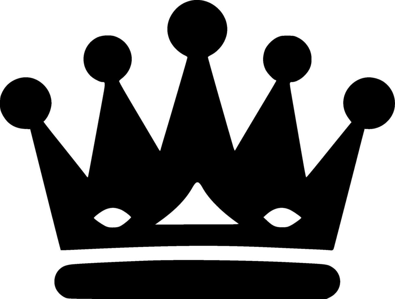 Crown, Black and White illustration vector