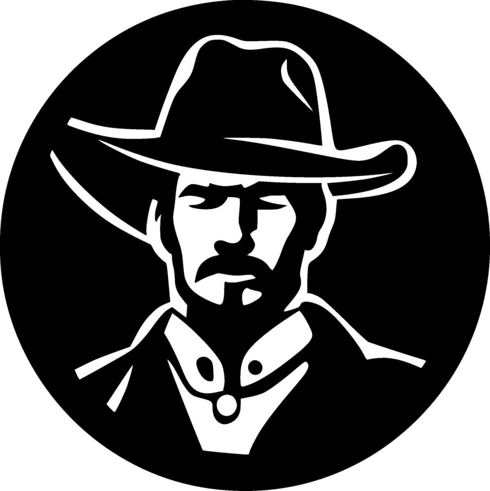 Western, Black and White illustration vector