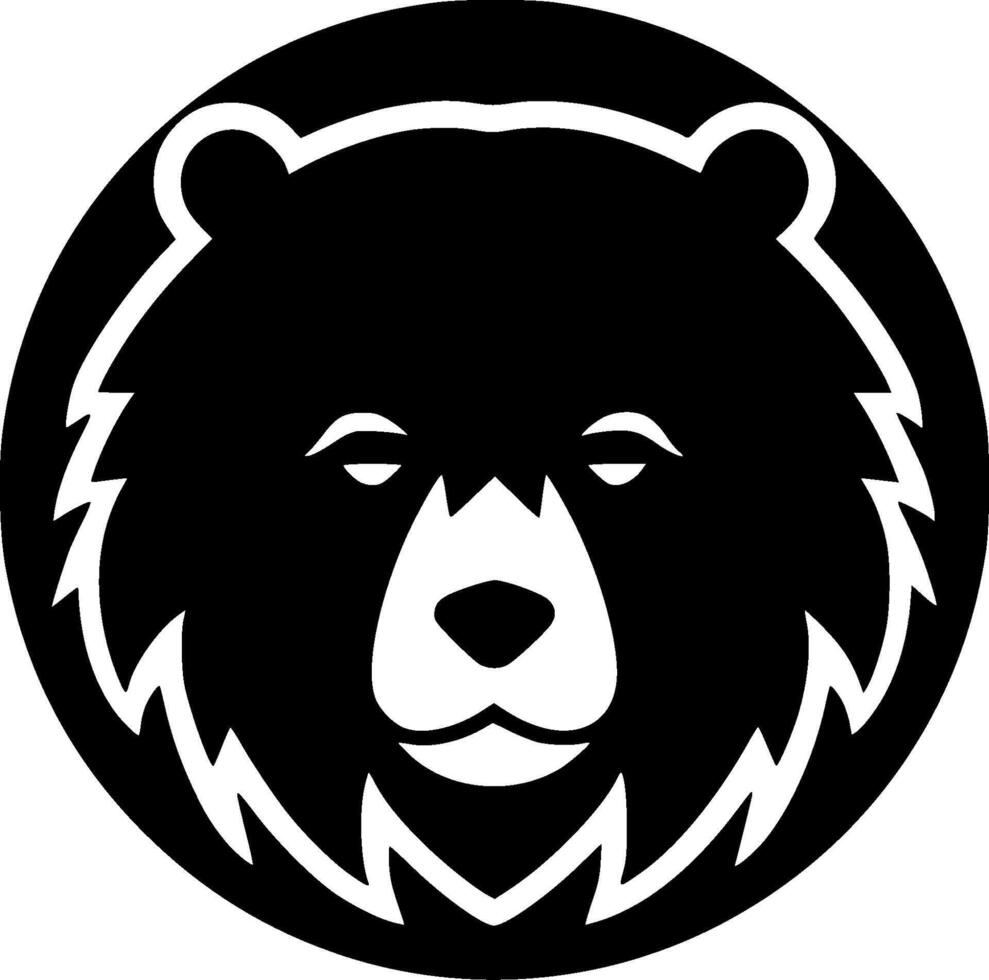 Bear, Minimalist and Simple Silhouette - illustration vector