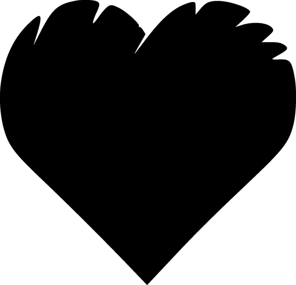Heart, Black and White illustration vector