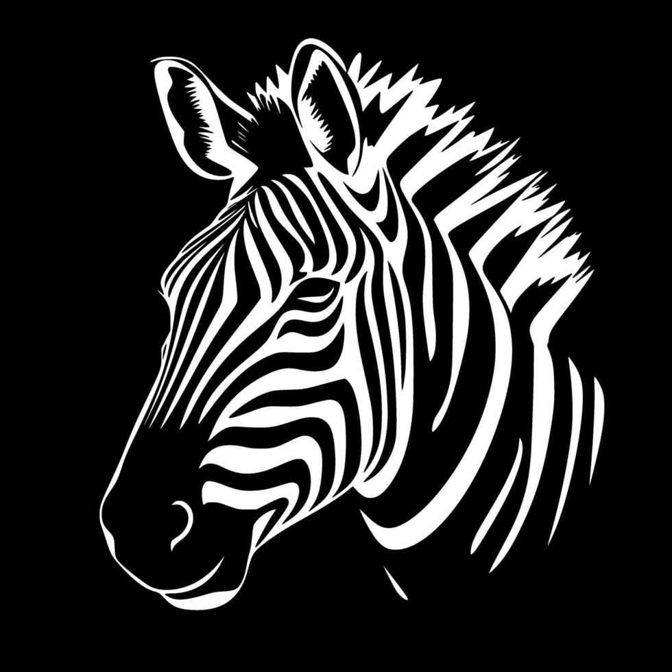Zebra - Minimalist and Flat Logo - illustration vector