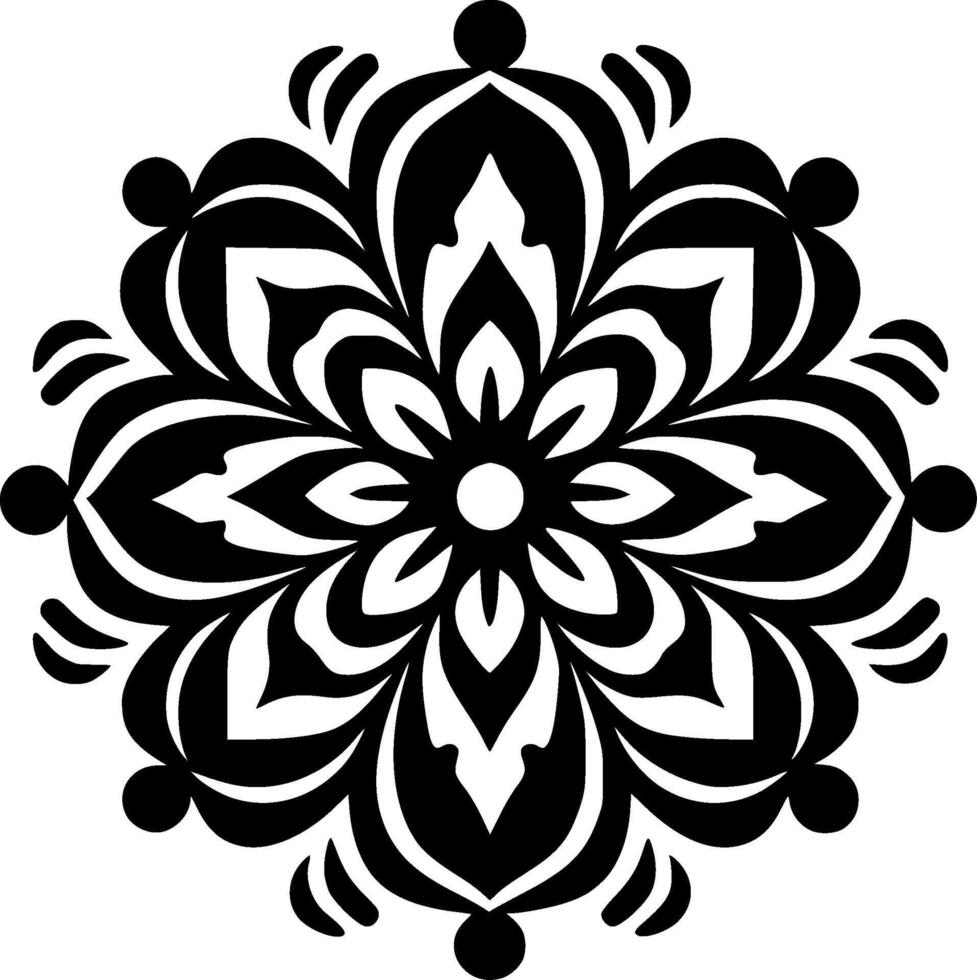Mandala, Minimalist and Simple Silhouette - illustration vector