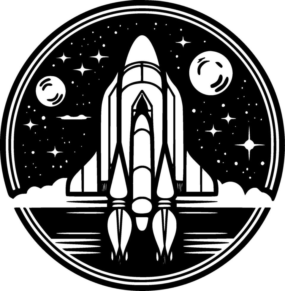 Space, Minimalist and Simple Silhouette - illustration vector