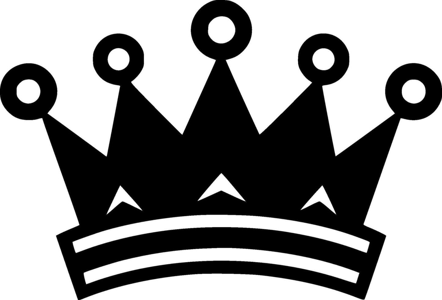 Crown, Minimalist and Simple Silhouette - illustration vector