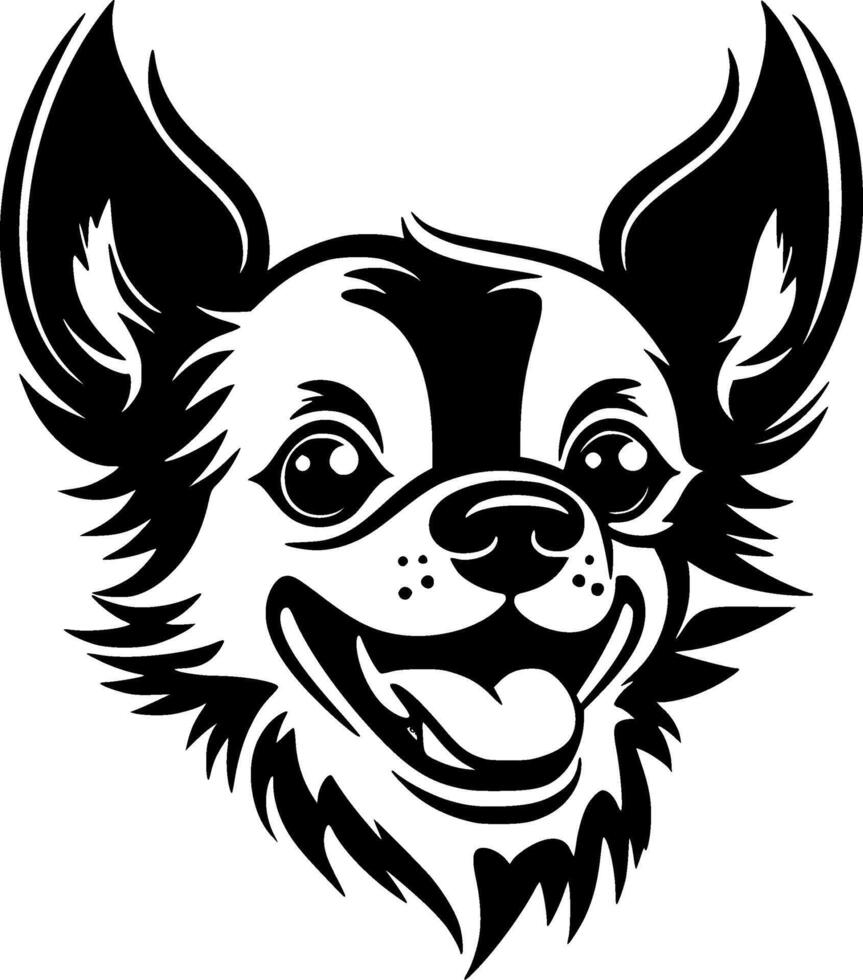 Chihuahua, Black and White illustration vector