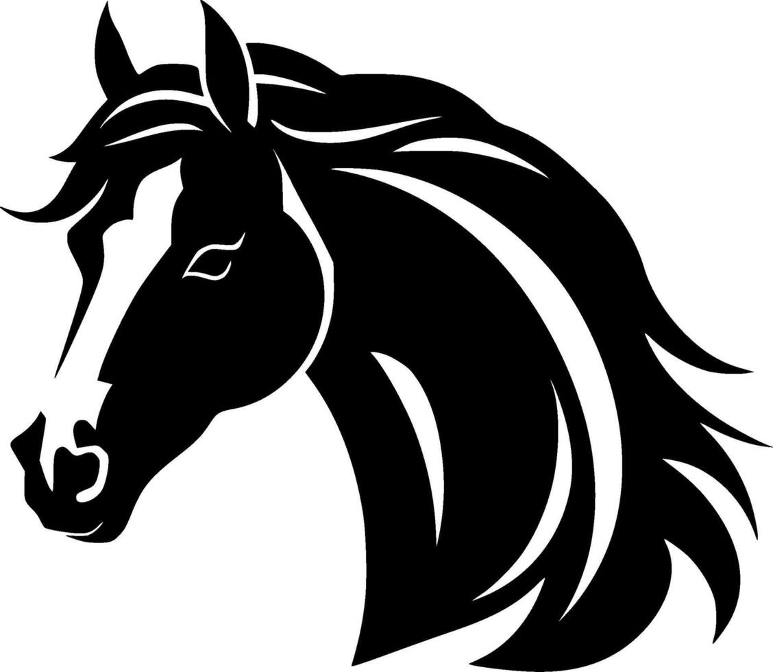 Horse, Minimalist and Simple Silhouette - illustration vector