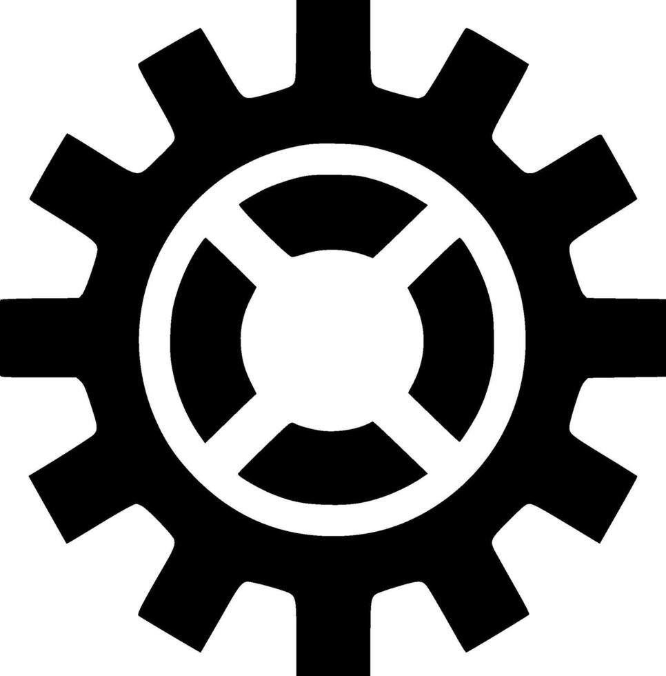 Gear - Minimalist and Flat Logo - illustration vector
