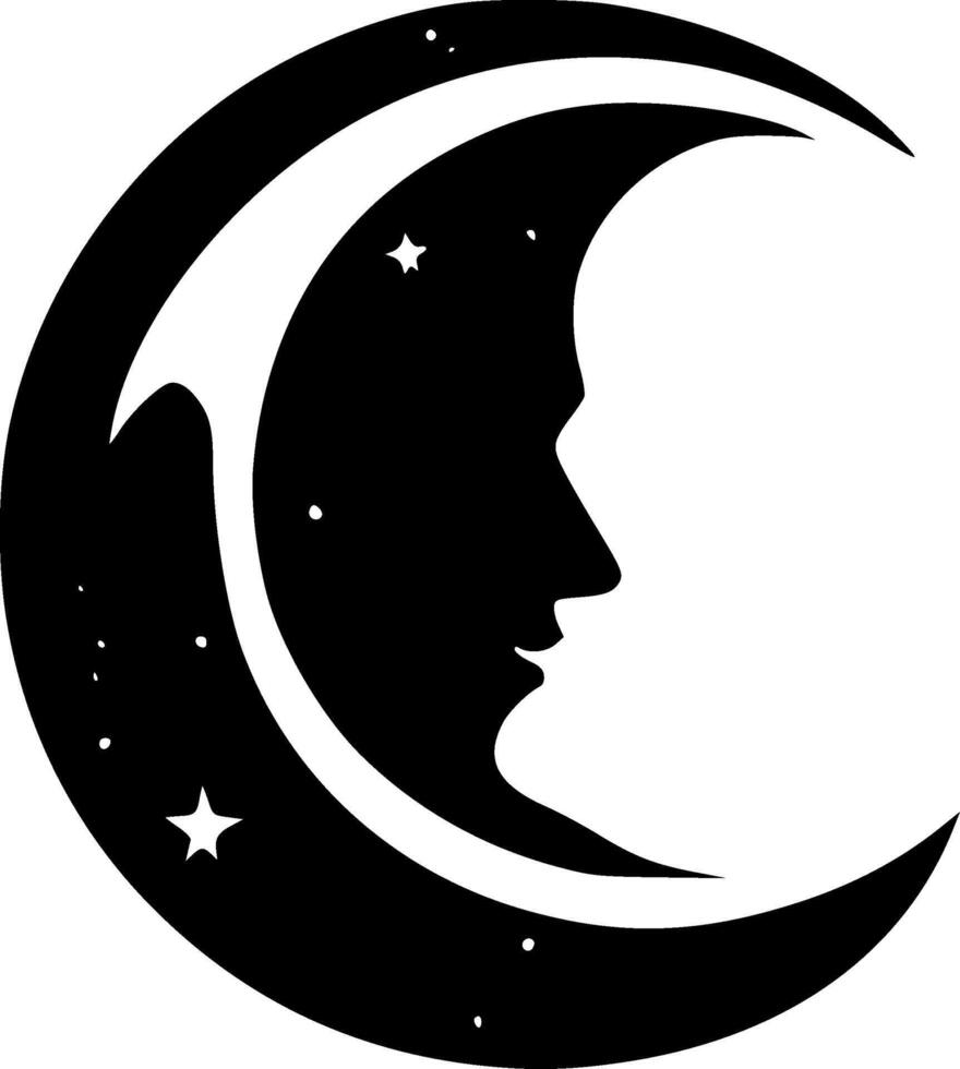 Moon - High Quality Logo - illustration ideal for T-shirt graphic vector