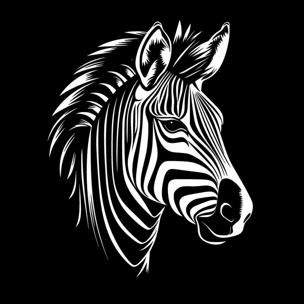 Zebra - Minimalist and Flat Logo - illustration vector