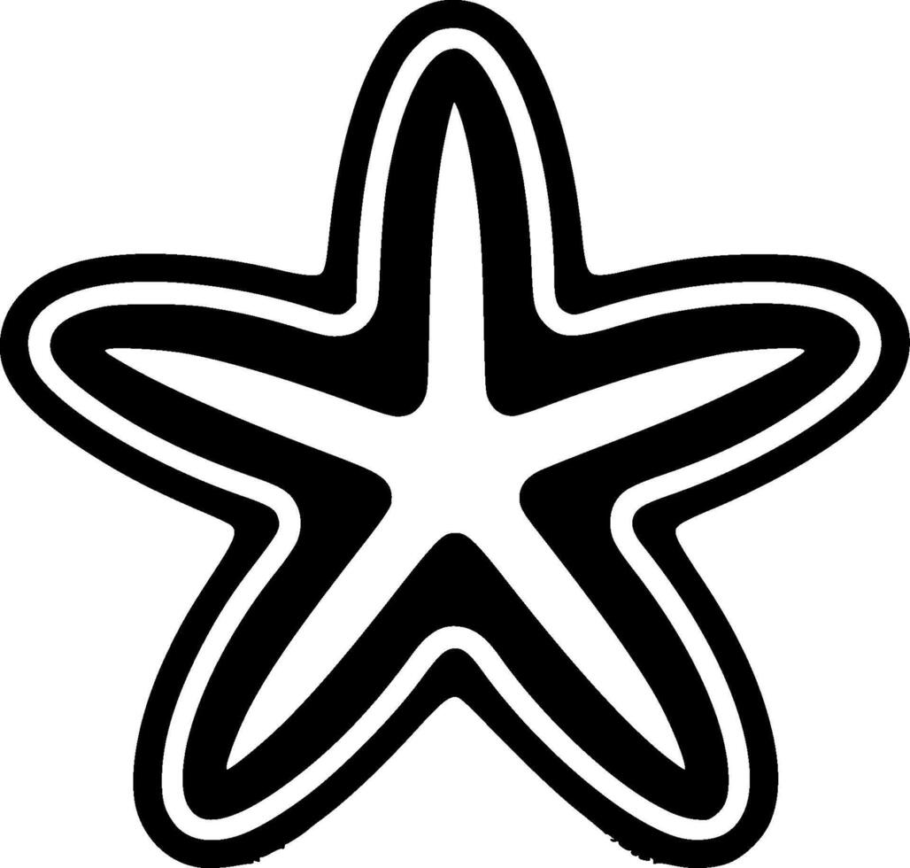 Starfish, Minimalist and Simple Silhouette - illustration vector