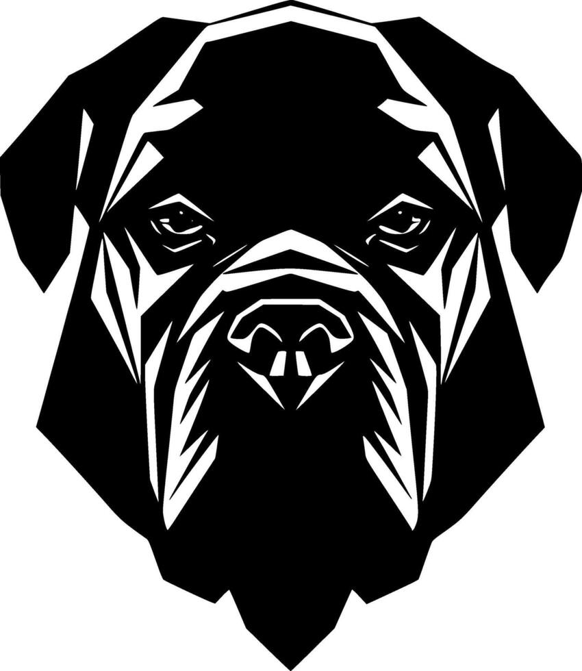 Cane Corso, Black and White illustration vector