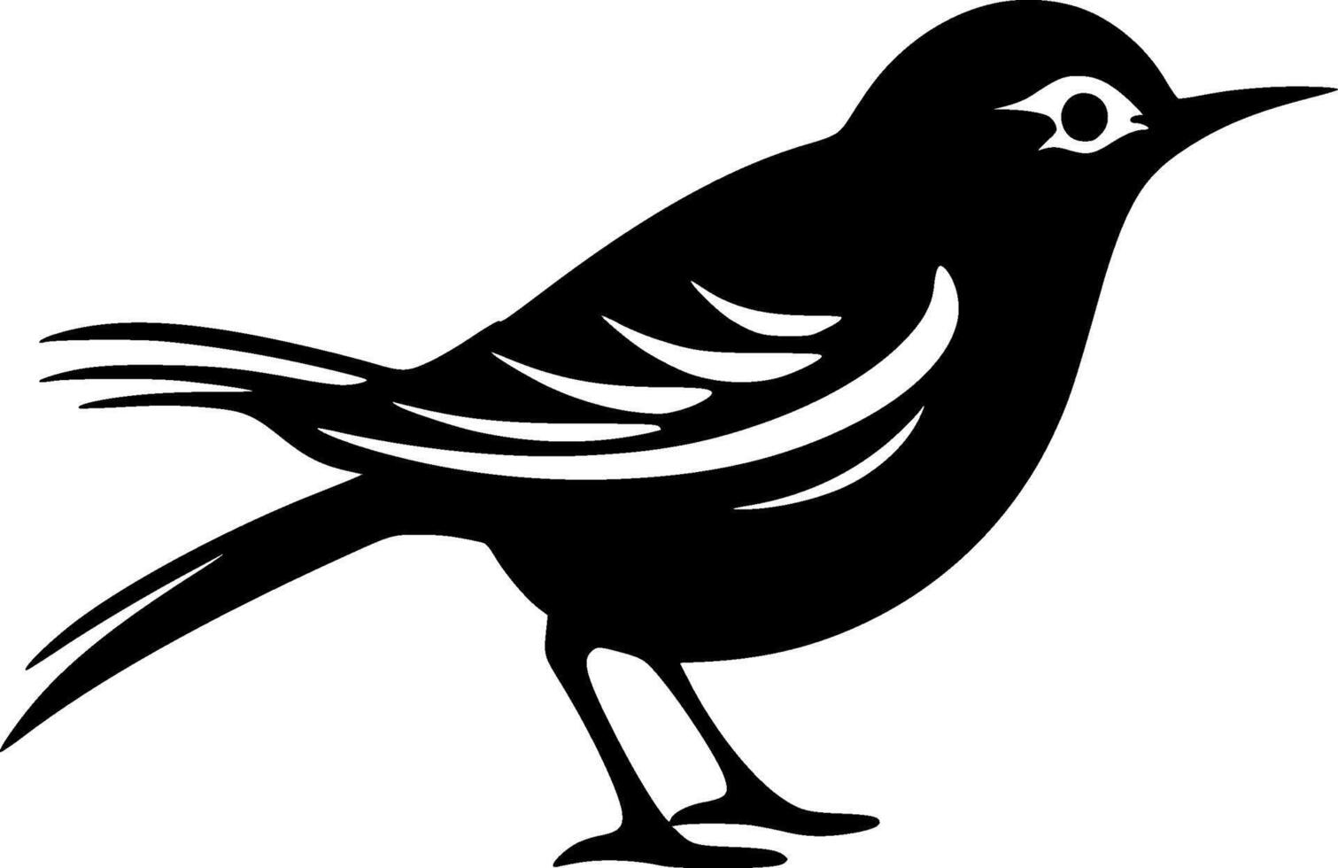 Bird, Minimalist and Simple Silhouette - illustration vector