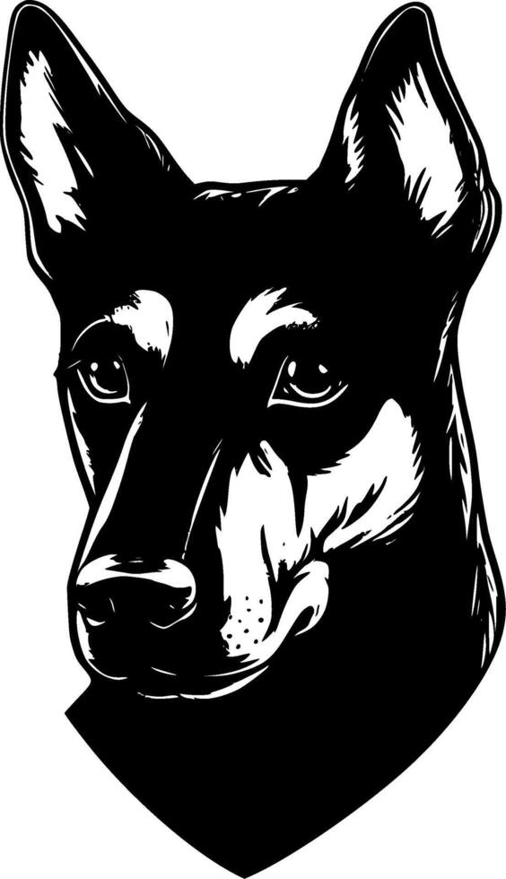 Australian Kelpie, Minimalist and Simple Silhouette - illustration vector
