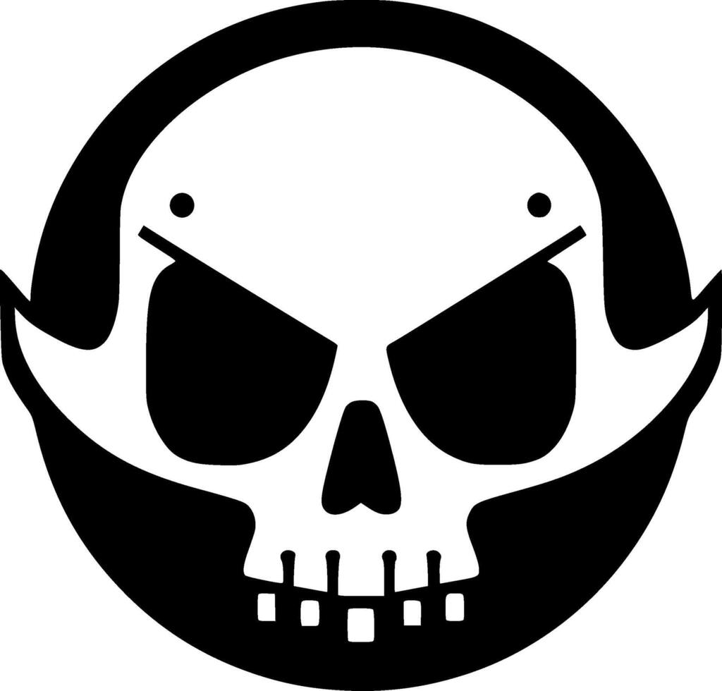 Skull, Minimalist and Simple Silhouette - illustration vector