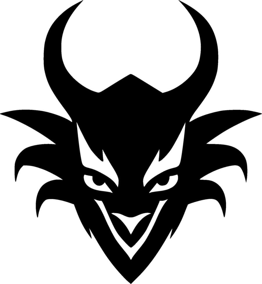 Dragon, Minimalist and Simple Silhouette - illustration vector