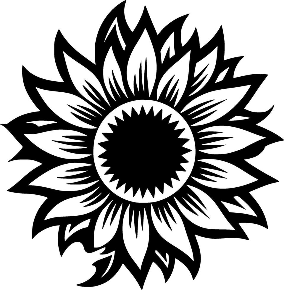 Flower, Minimalist and Simple Silhouette - illustration vector