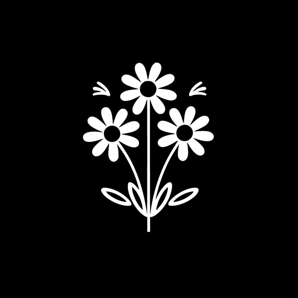 Flowers, Minimalist and Simple Silhouette - illustration vector