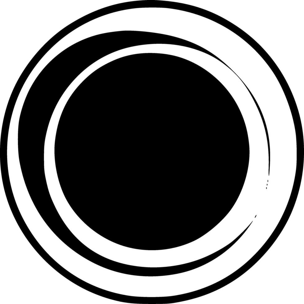 Circle Frame, Black and White illustration vector