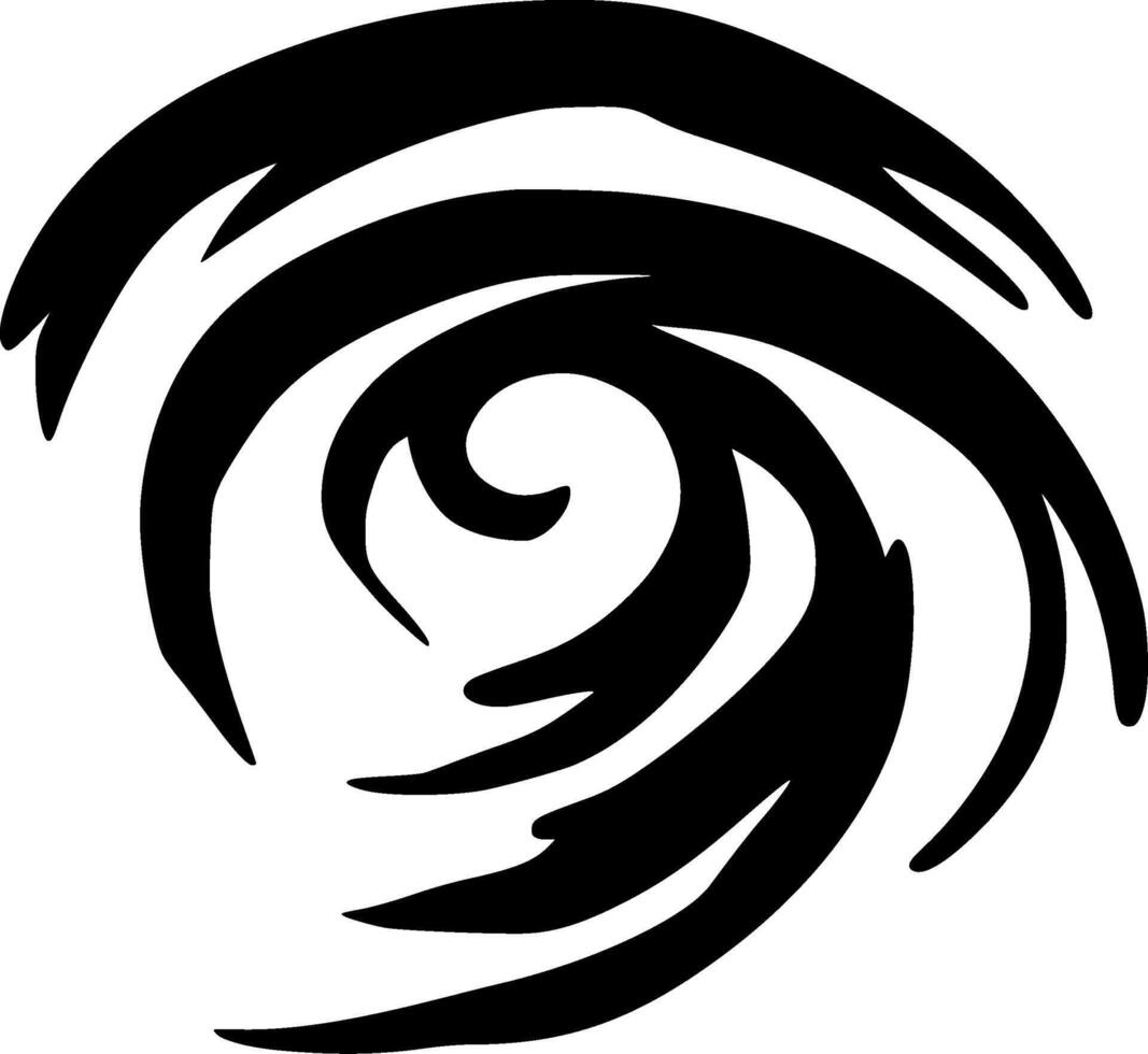 Tornado, Black and White illustration vector