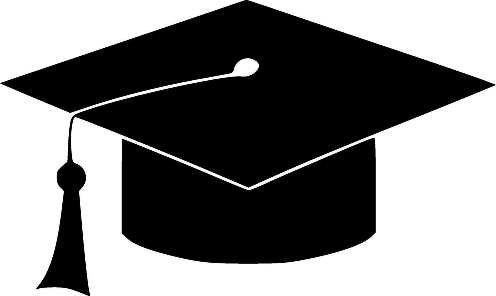 Graduation - Black and White Isolated Icon - illustration vector