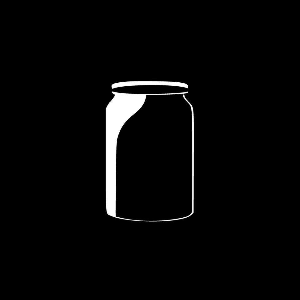 Glass Can, Minimalist and Simple Silhouette - illustration vector