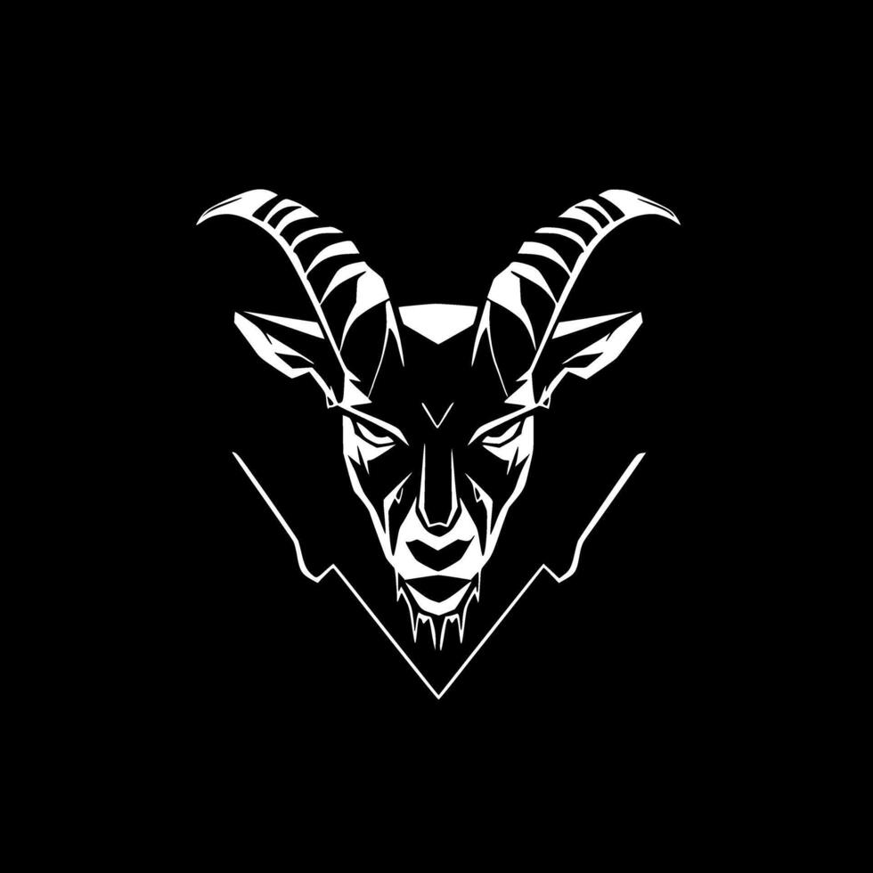 Goat, Minimalist and Simple Silhouette - illustration vector