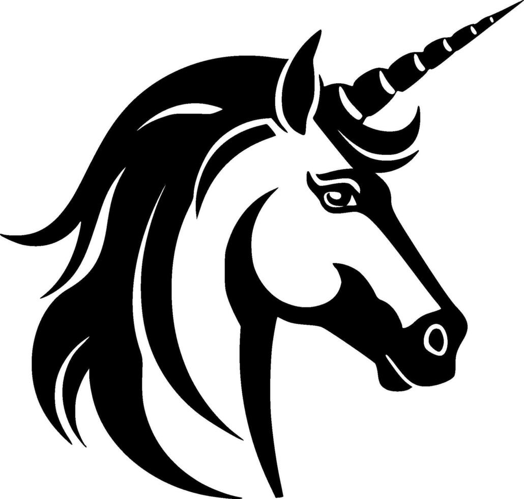 Unicorn - Minimalist and Flat Logo - illustration vector