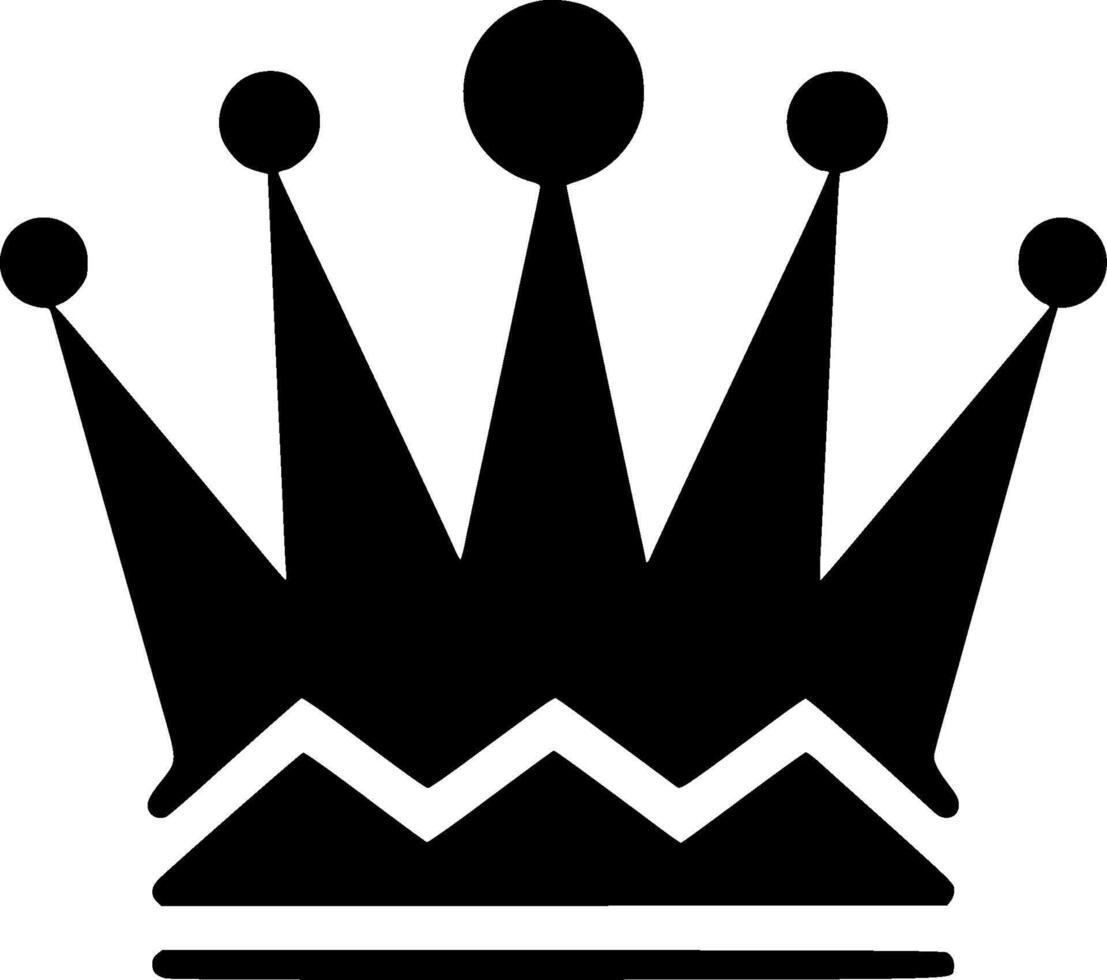Crown, Minimalist and Simple Silhouette - illustration vector