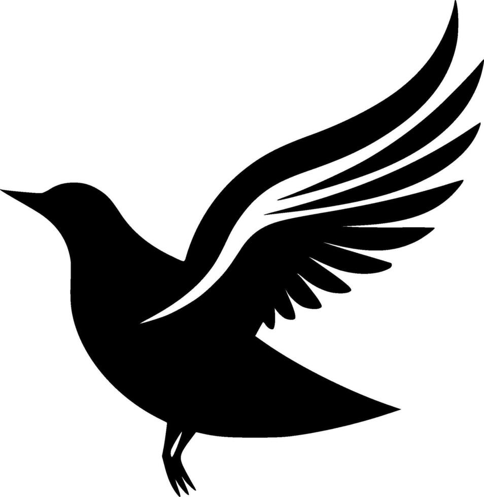 Dove, Black and White illustration vector