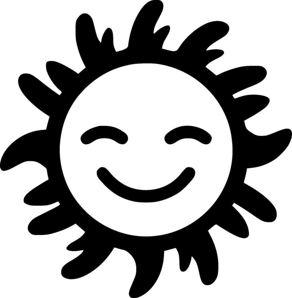 Sun, Minimalist and Simple Silhouette - illustration vector