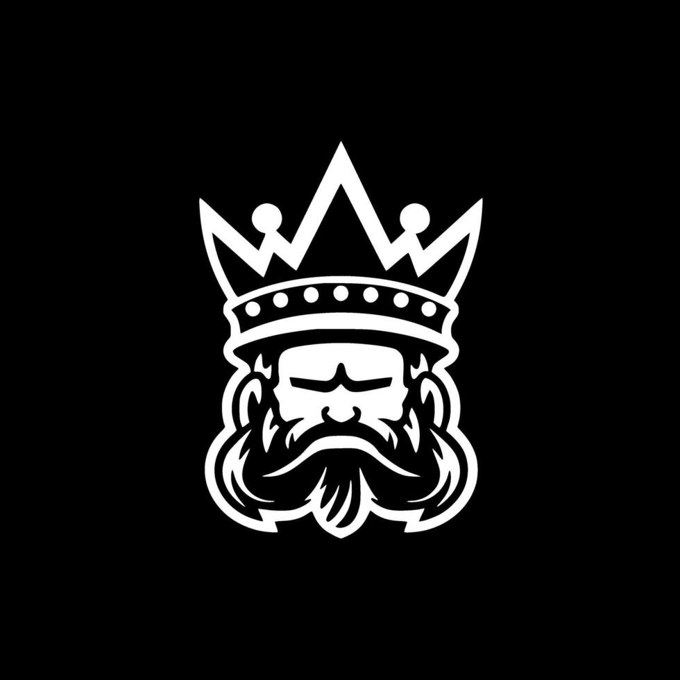 King - Black and White Isolated Icon - illustration vector