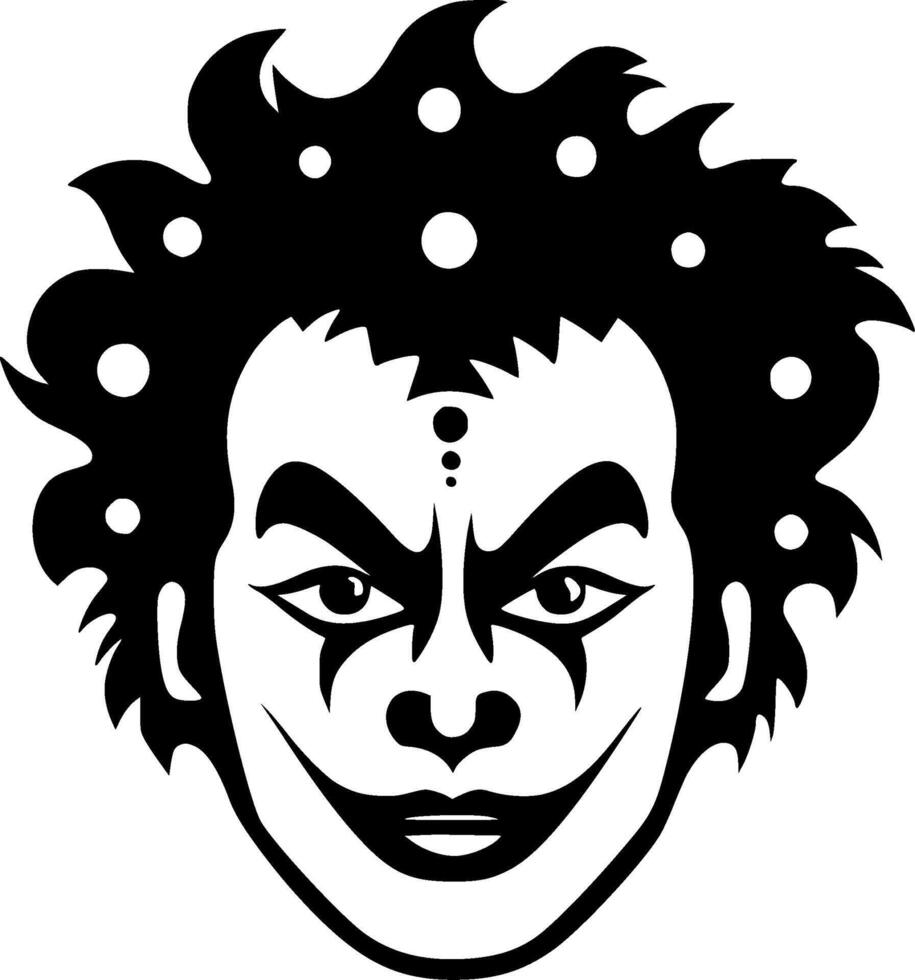 Clown - Minimalist and Flat Logo - illustration vector