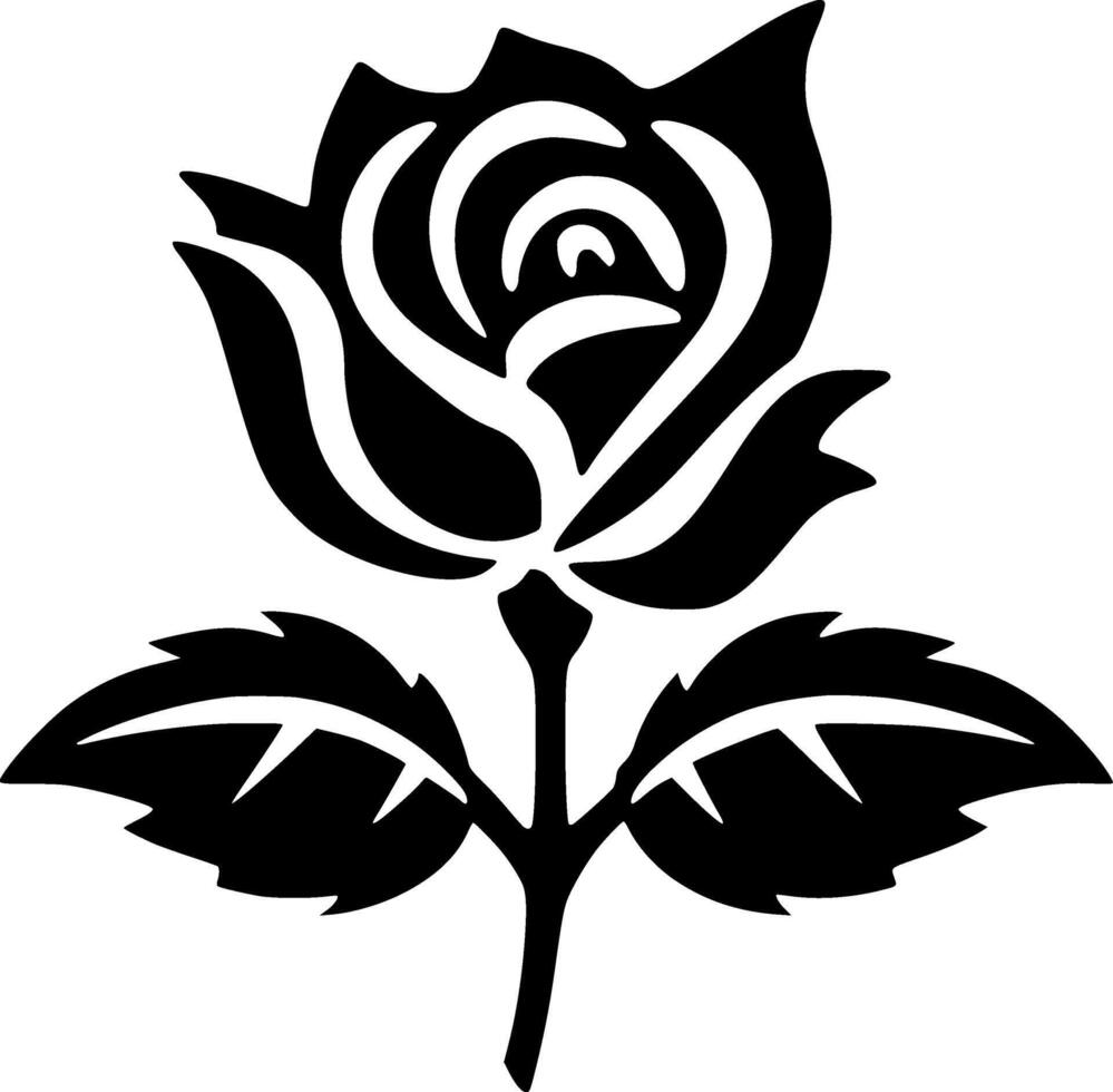 Flower, Minimalist and Simple Silhouette - illustration vector