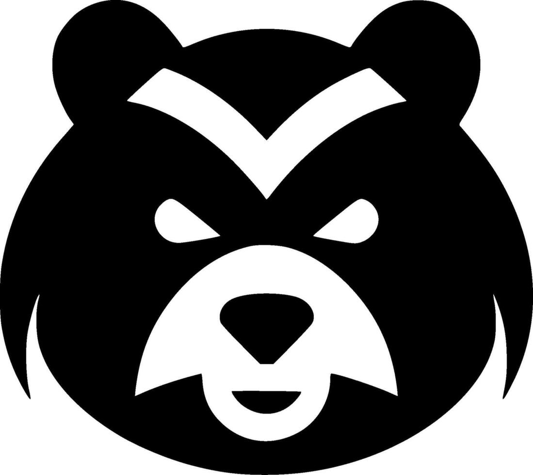 Bear, Minimalist and Simple Silhouette - illustration vector
