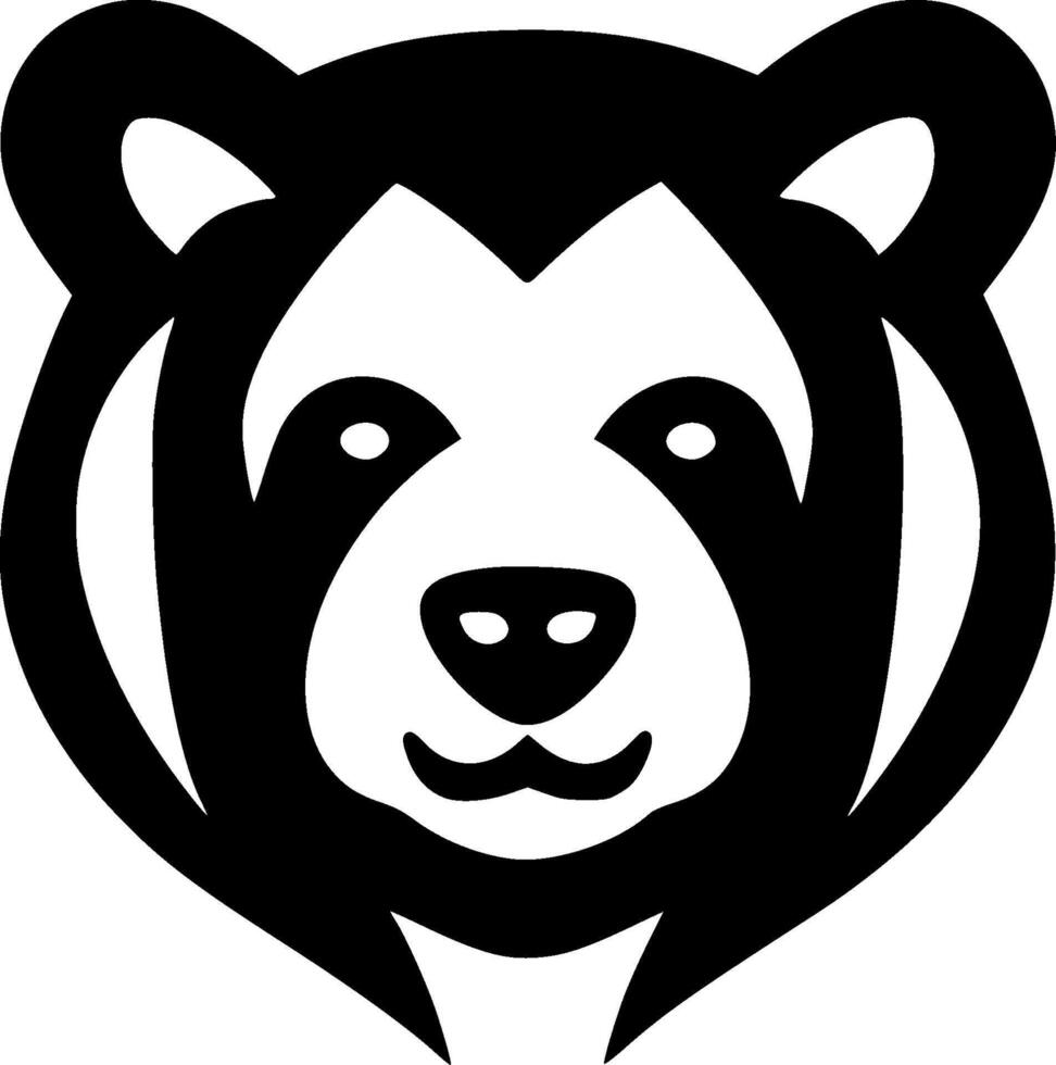 Bear, Minimalist and Simple Silhouette - illustration vector
