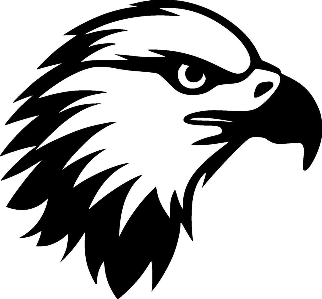 Eagle, Black and White illustration vector