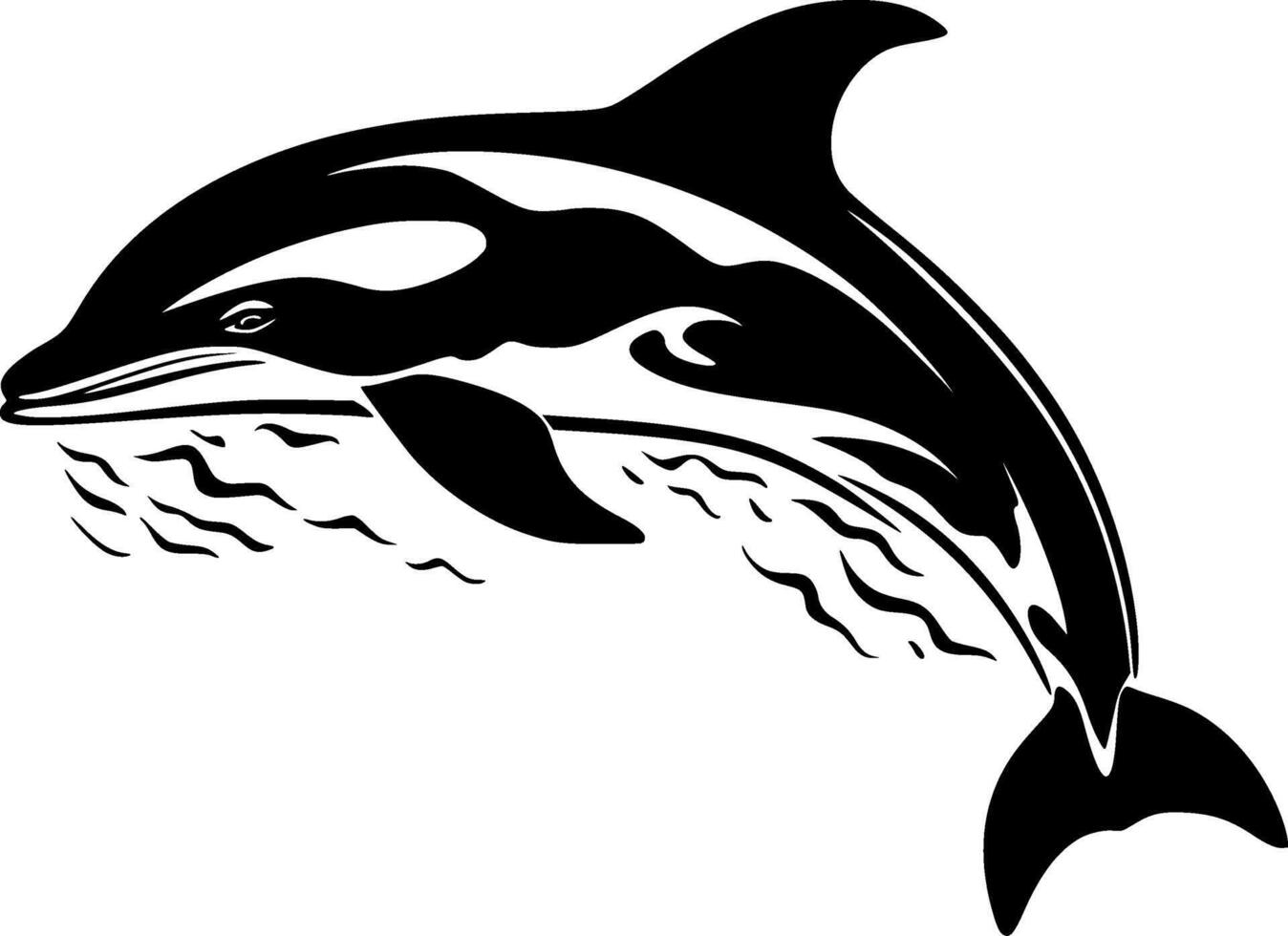 Dolphin - High Quality Logo - illustration ideal for T-shirt graphic vector