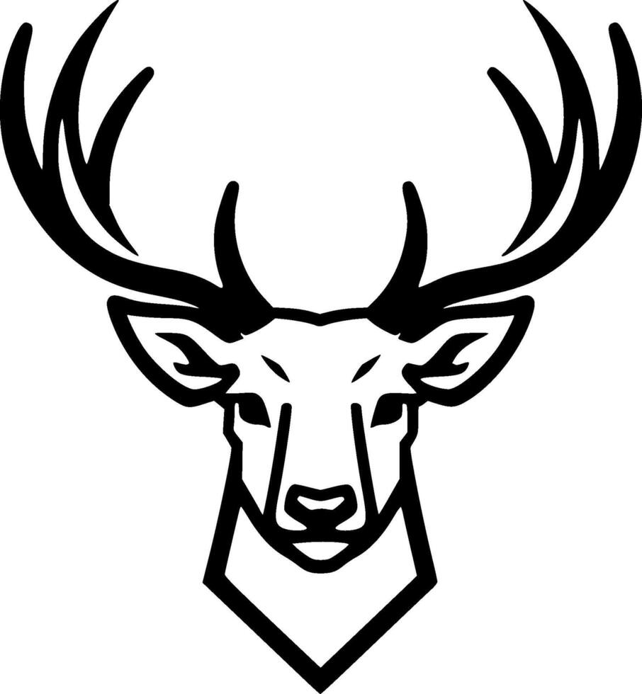 Deer, Minimalist and Simple Silhouette - illustration vector
