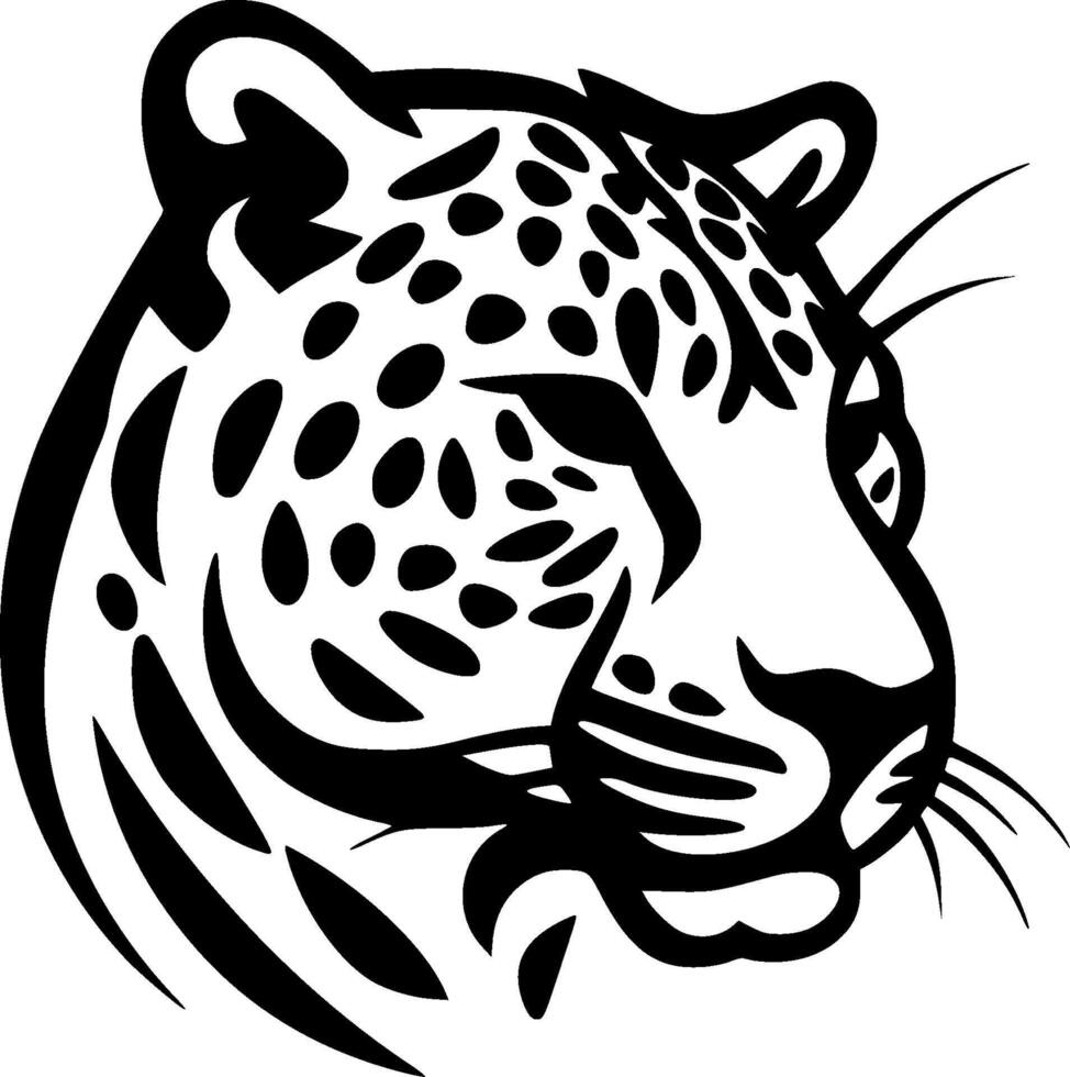 Leopard, Minimalist and Simple Silhouette - illustration vector