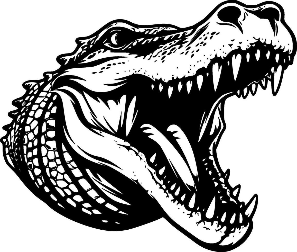Alligator - Minimalist and Flat Logo - illustration vector