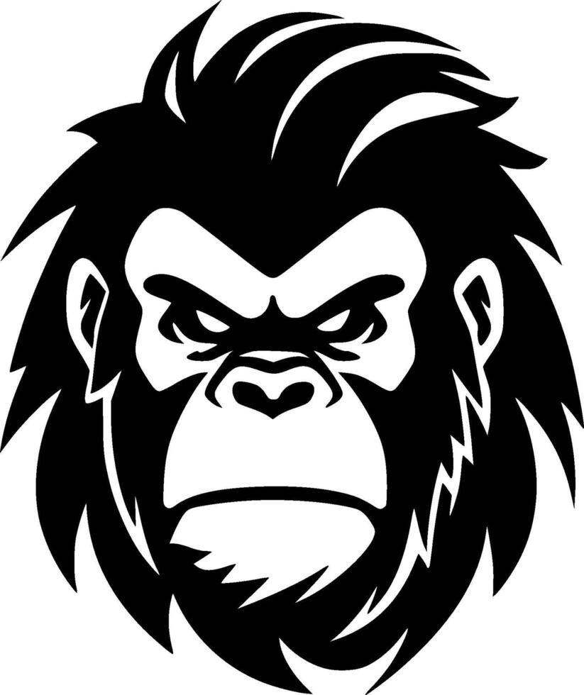 Gorilla - Minimalist and Flat Logo - illustration vector