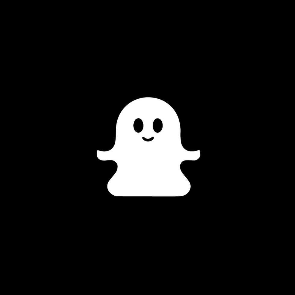 Ghost, Minimalist and Simple Silhouette - illustration vector