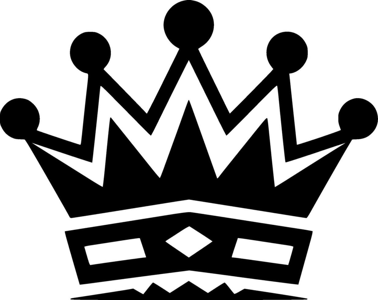 Crown, Minimalist and Simple Silhouette - illustration vector